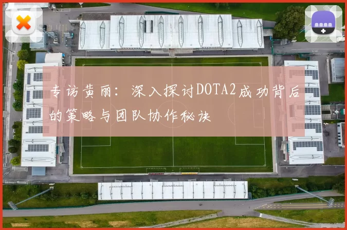 专访黄丽：深入探讨DOTA2成功背后的策略与团队协作秘诀